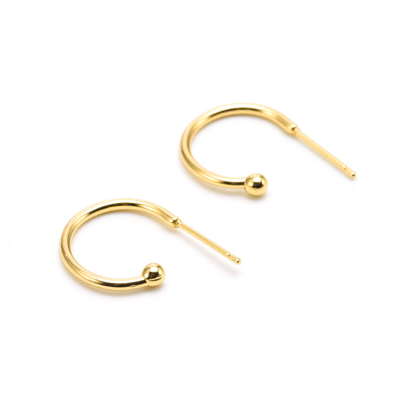 Stainless Steel Ear Hooks Ear Pins for DIY Jewelry 20pcs