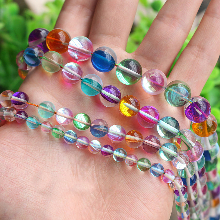 Rainbow Glass Beads 6mm 8mm 10mm 12mm 15''