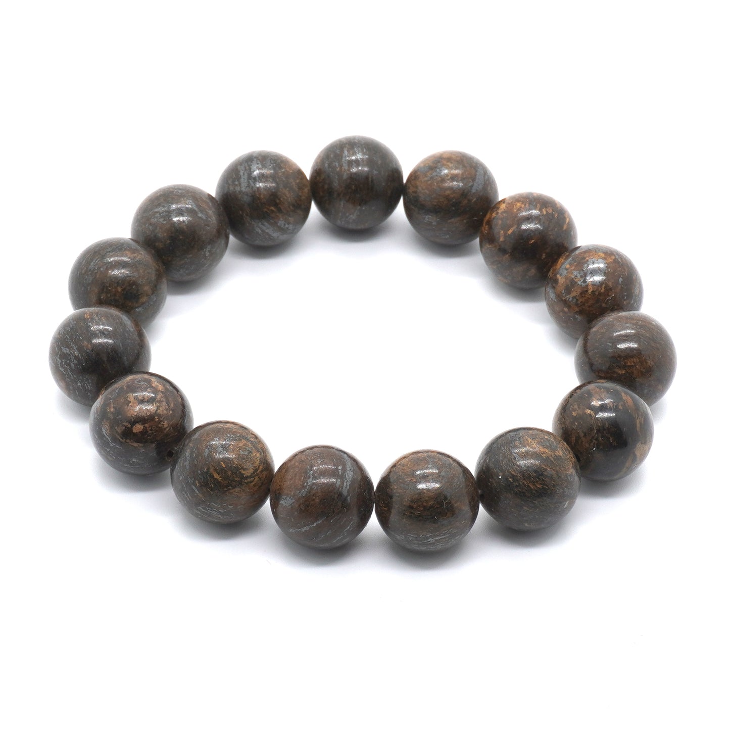 Bronzit armbånd Natursten Perler Armbånd 4mm 6mm 8mm 10mm 12mm 8''