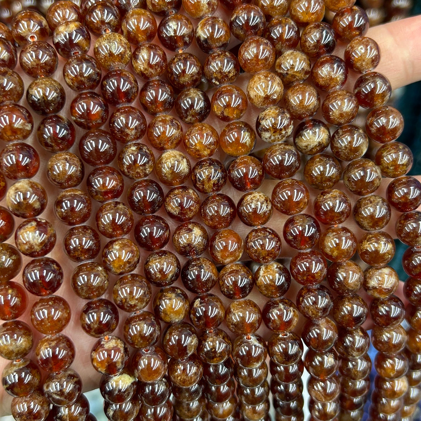 Orange Garnet Beads 6mm 8mm 10mm 15''