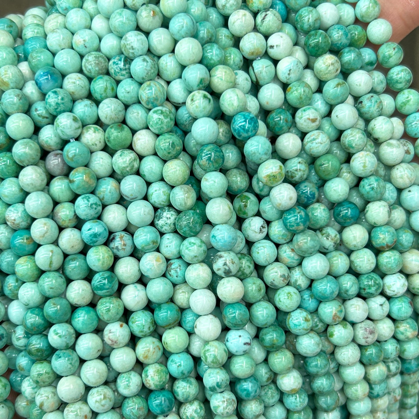 Lilla turkis stenperler 6 mm 8 mm 10 mm 12 mm 15''