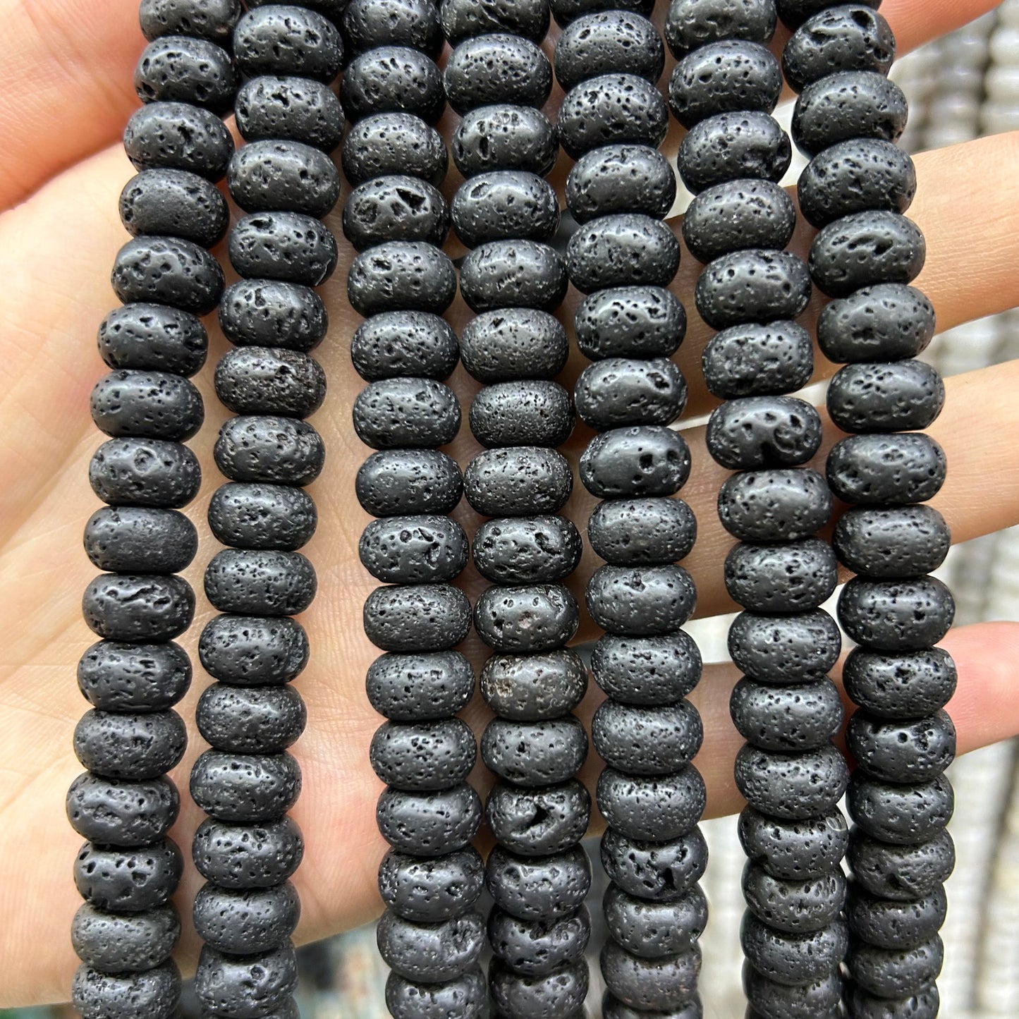 Guldbelagt lava, naturlig ædelsten, rund lavasten, 4 mm 6 mm 8 mm 10 mm 15''