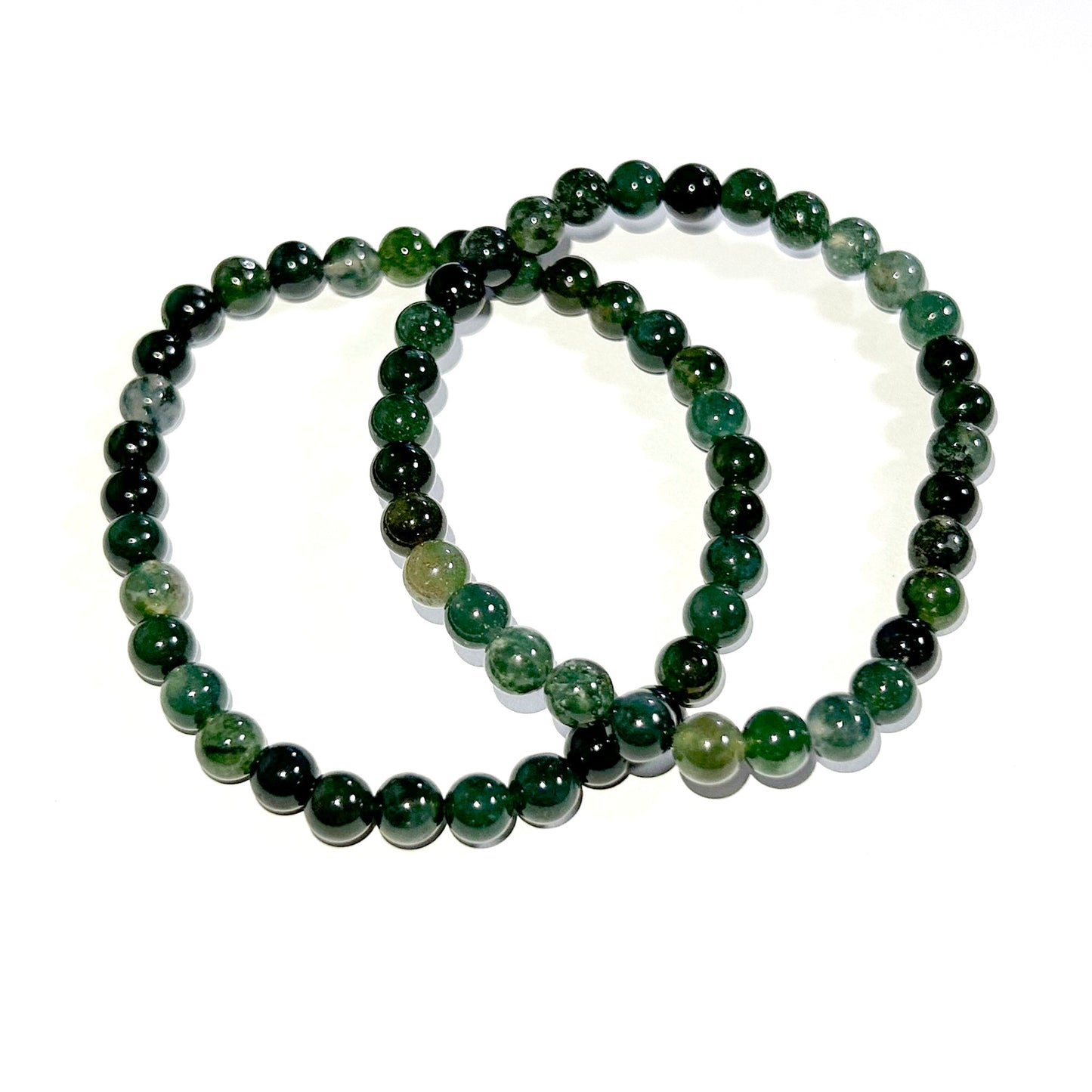 Moss Agate Bracelet 8''