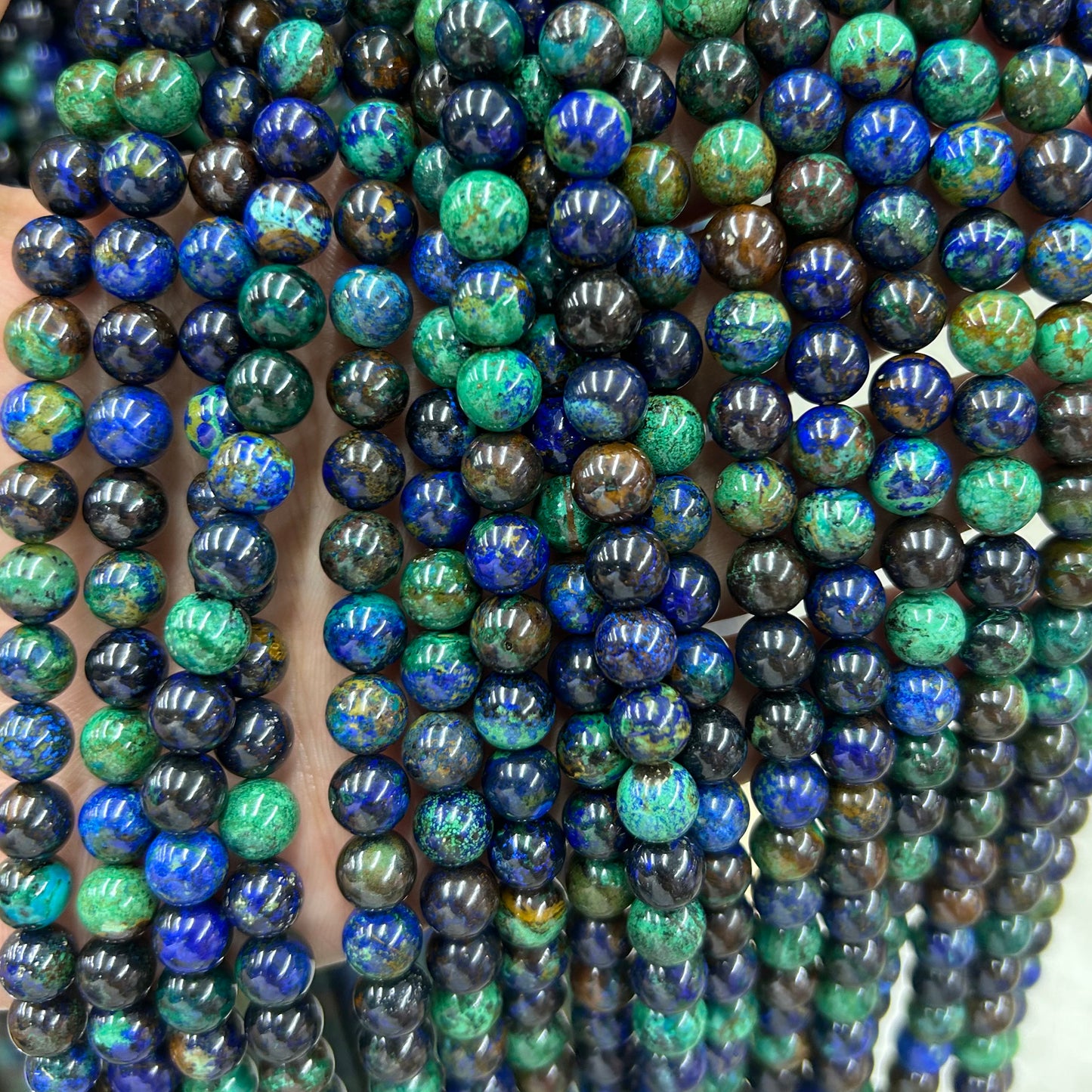 Genuine Azurite Beads Top quality 6mm 8mm 10mm 15''