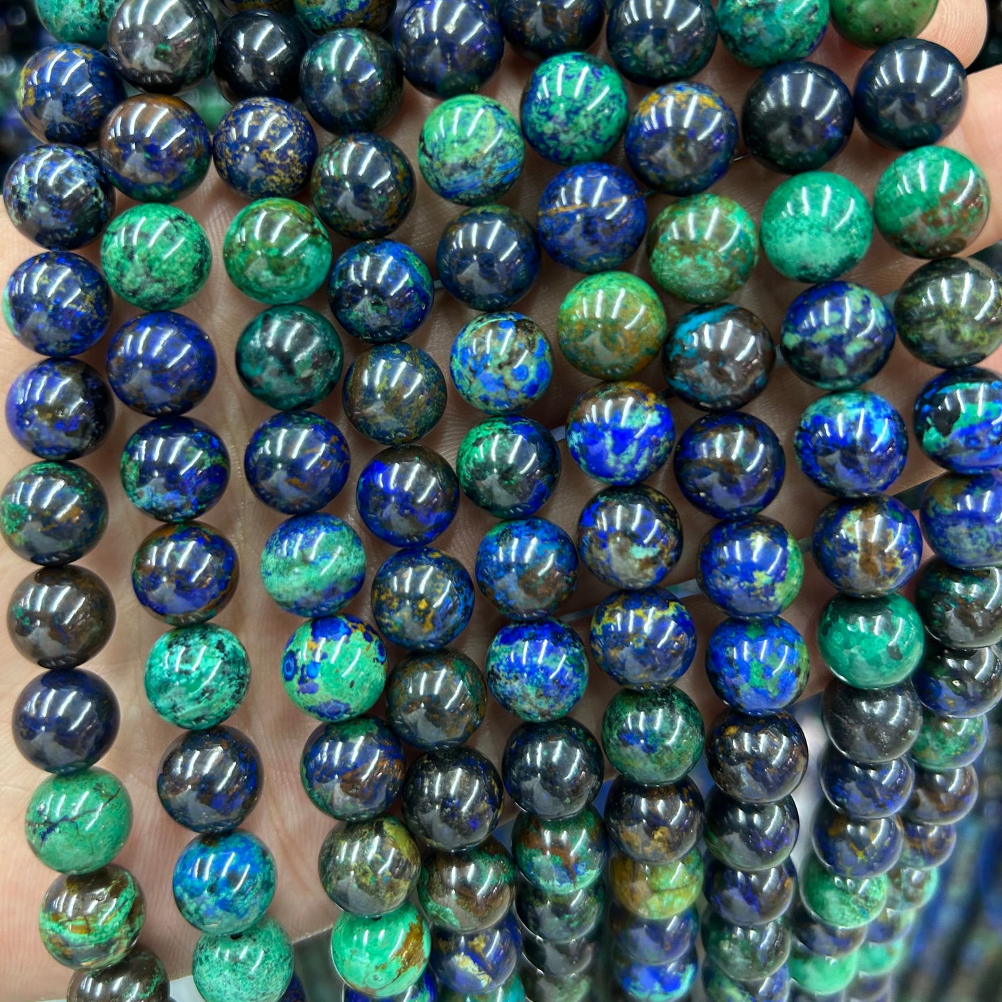 Genuine Azurite Beads Top quality 6mm 8mm 10mm 15''