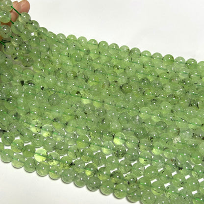 Green Prehnite Beads 4mm 6mm 8mm 10mm 12mm 15''