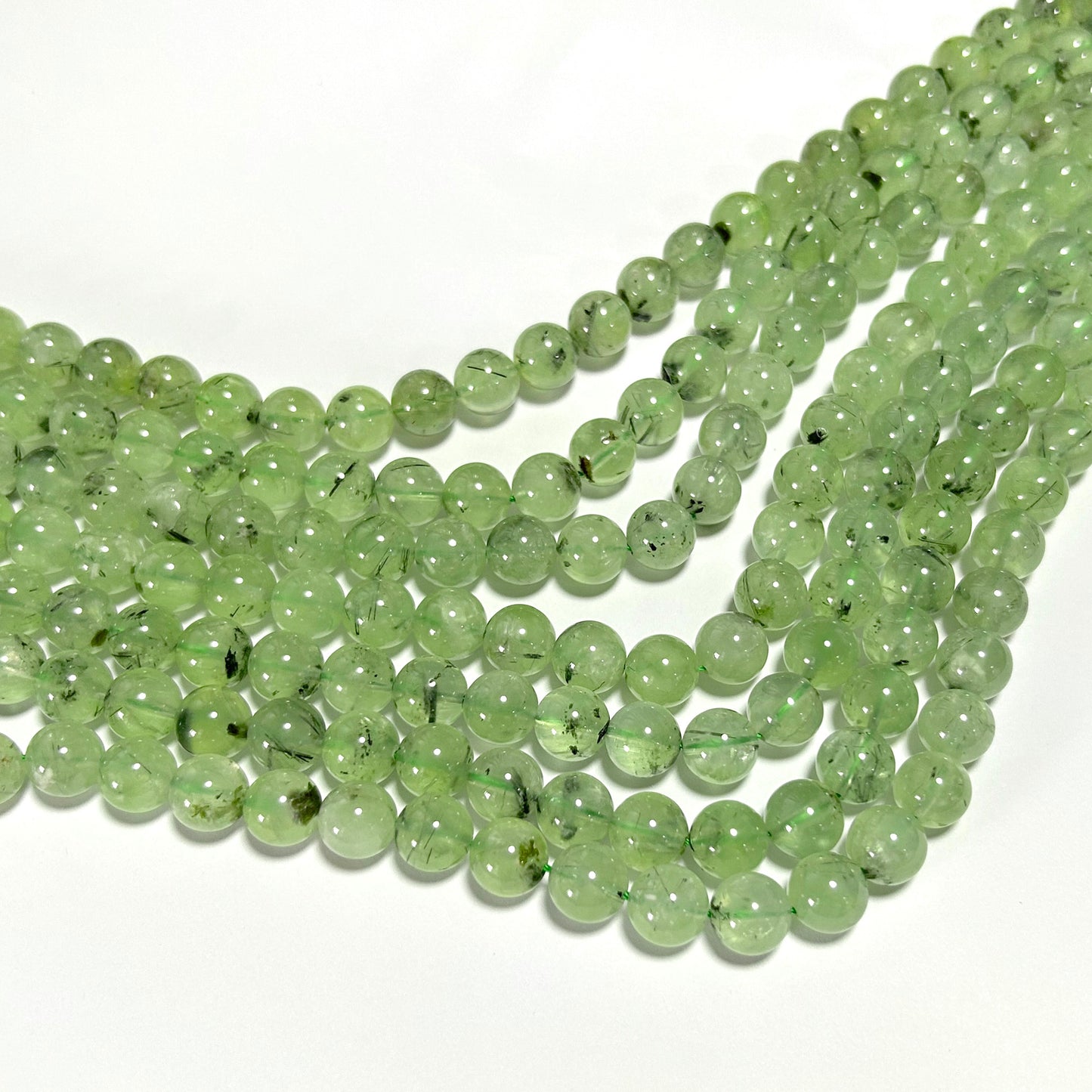 Green Prehnite Beads 4mm 6mm 8mm 10mm 12mm 15''