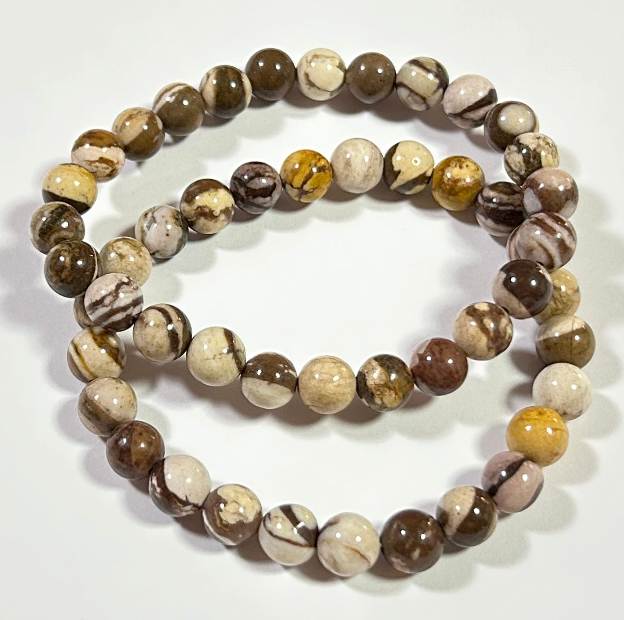 Brown Zebra Jasper Bracelet 8''