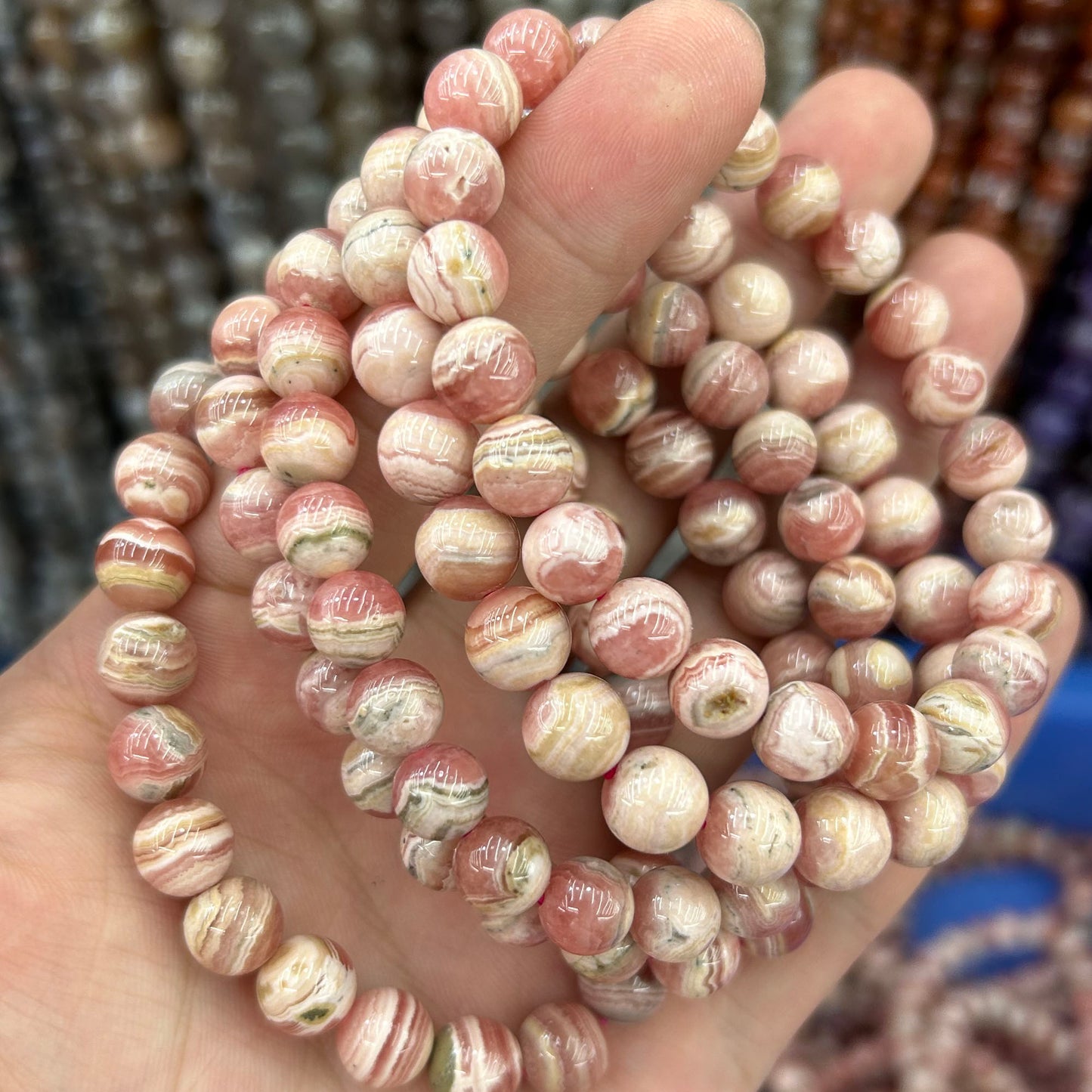 Rhodochrosite Bracelet 7''