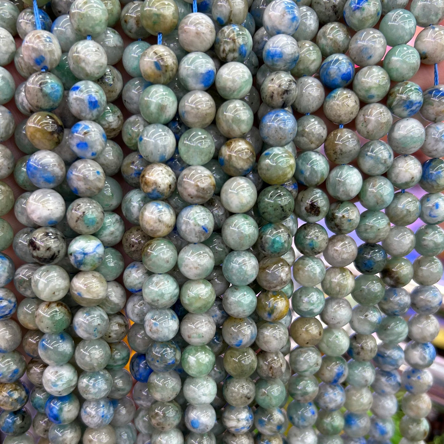 Chrysocolla Azurite In Quartz Beads