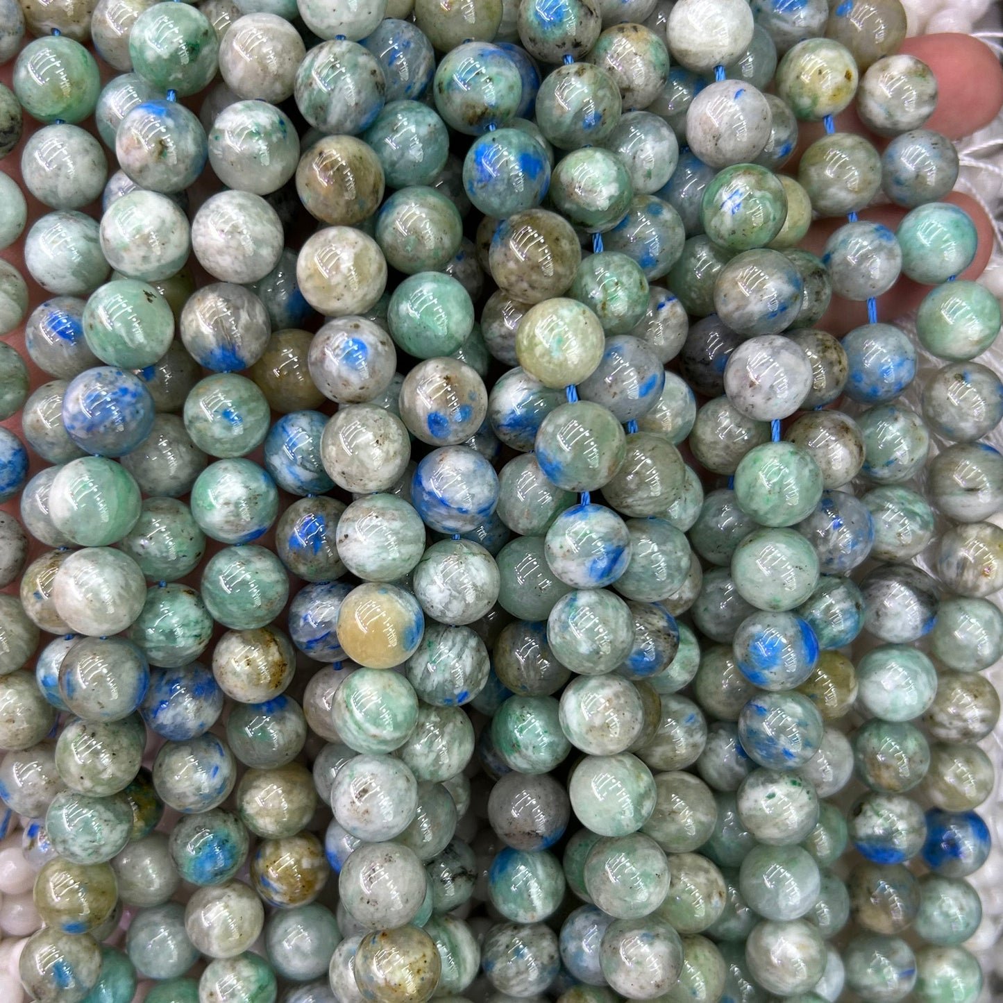 Chrysocolla Azurite In Quartz Beads