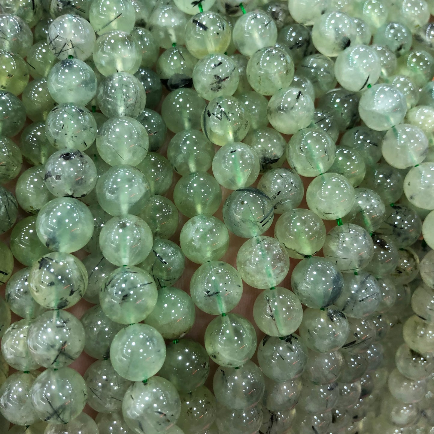 Green Prehnite Beads 4mm 6mm 8mm 10mm 12mm 15''