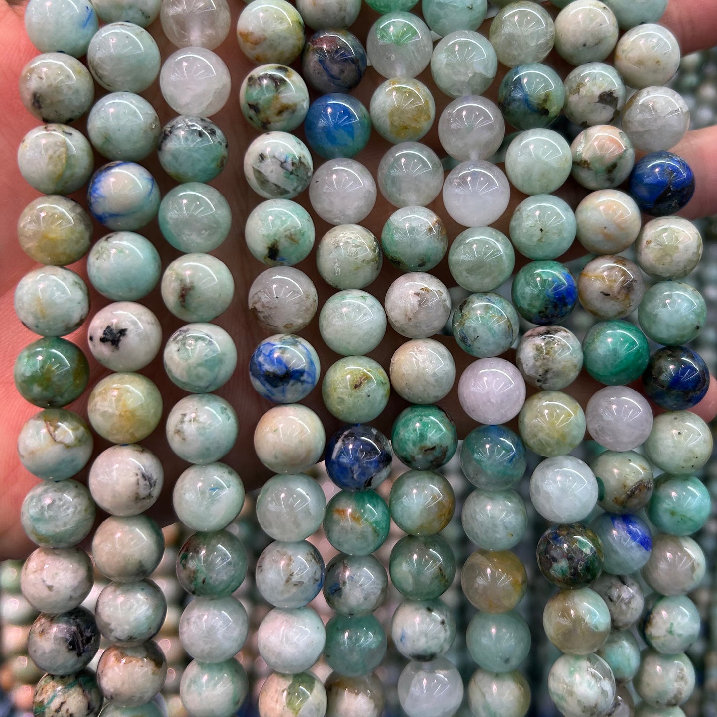 Chrysocolla Azurite Beads