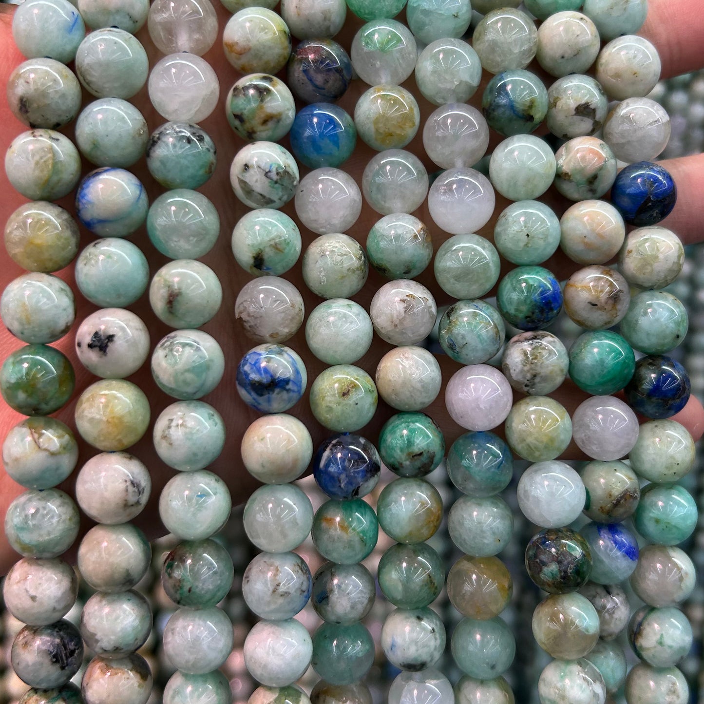 Chrysocolla Azurite Beads