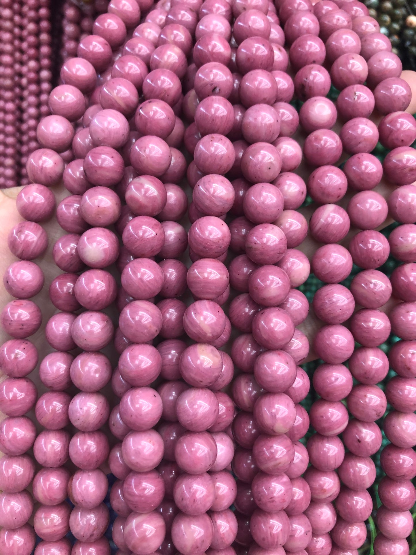 Red Rhodonite Beads Top Quality 4mm 6mm 8mm 10mm 15''