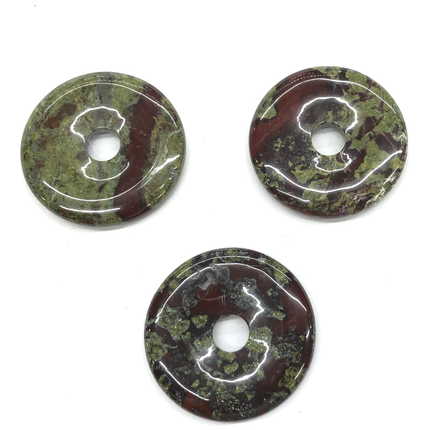 Dragon Bloodstone Donut Pendant 30mm 40mm 50mm 1pc