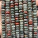 Perles rondelles en pierre de sang africaine 4x6mm 5x8mm 15''