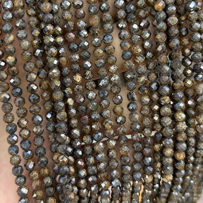 Bronzite Nice Faceted Beads 2mm 3mm 4mm15''