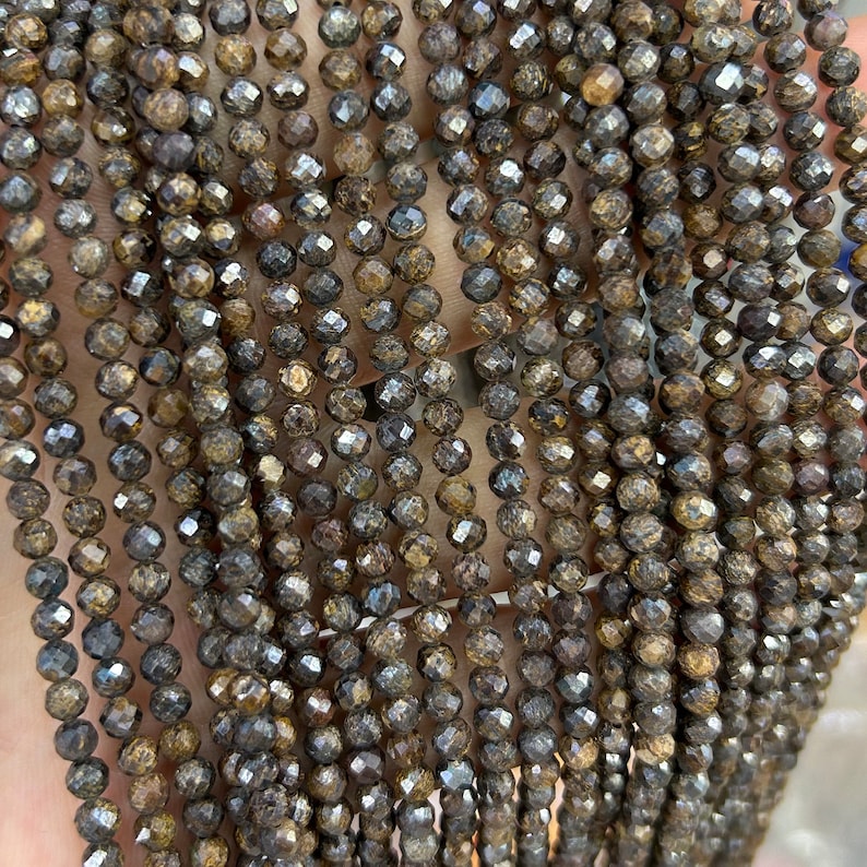 Bronzite Nice Faceted Beads 2mm 3mm 4mm15''