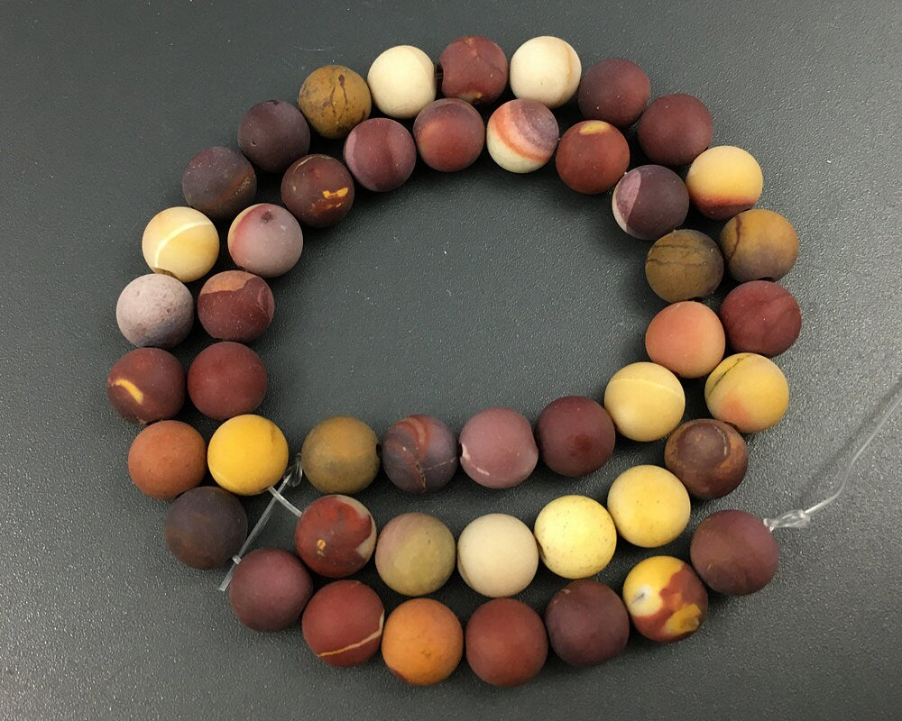 Mookaite Jasper Matte Perler 4mm 6mm 8mm 10mm 12mm 15''