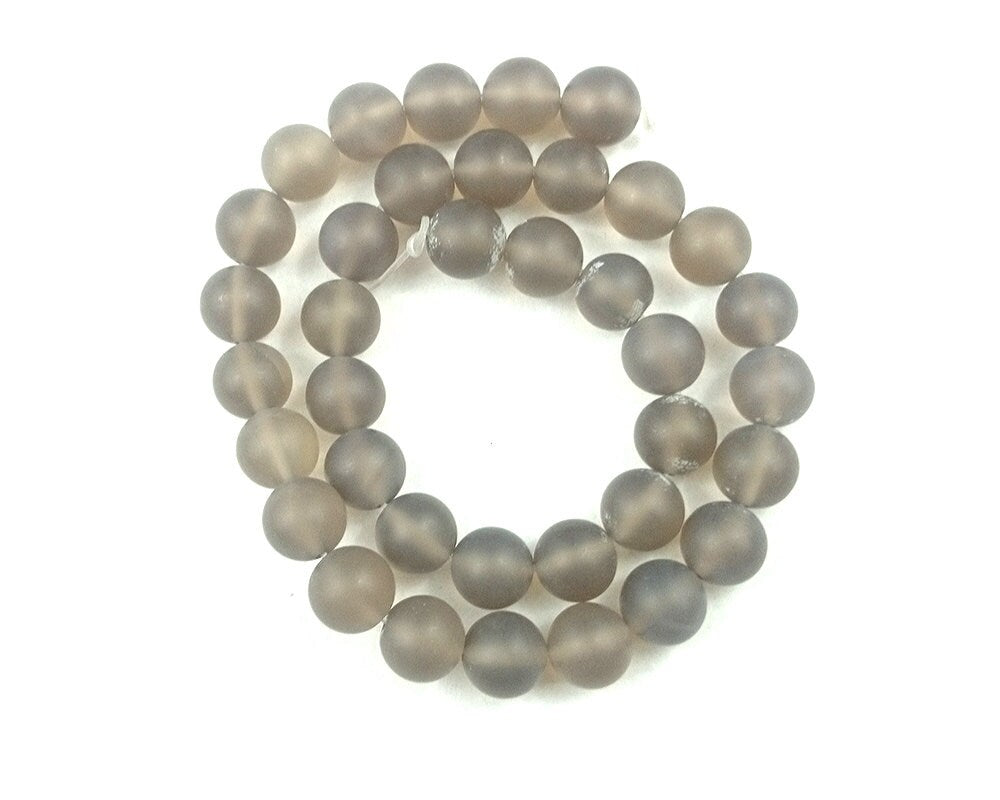 Gray Agate Matte Beads 4mm 6mm 8mm 10mm 12mm 15''