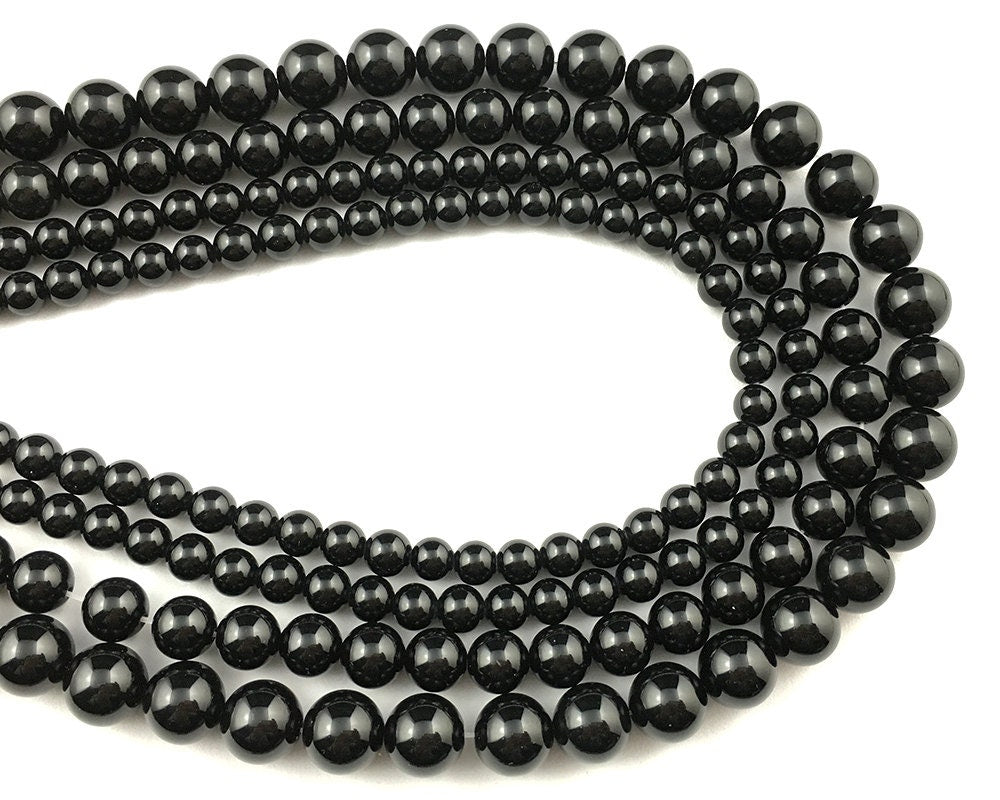 Black Onyx Beads Natural Gemstone Beads 4mm 6mm 8mm 10mm 12mm 14mm