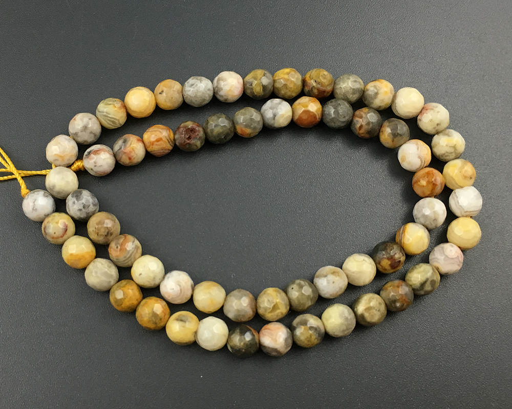 Crazy Agate Faceted Beads 4mm 6mm 8mm 10mm 12mm 15''