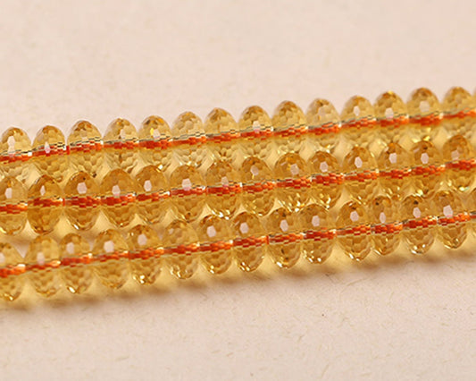 Citrine Rondelle Faceted Beads 5x8mm 15''
