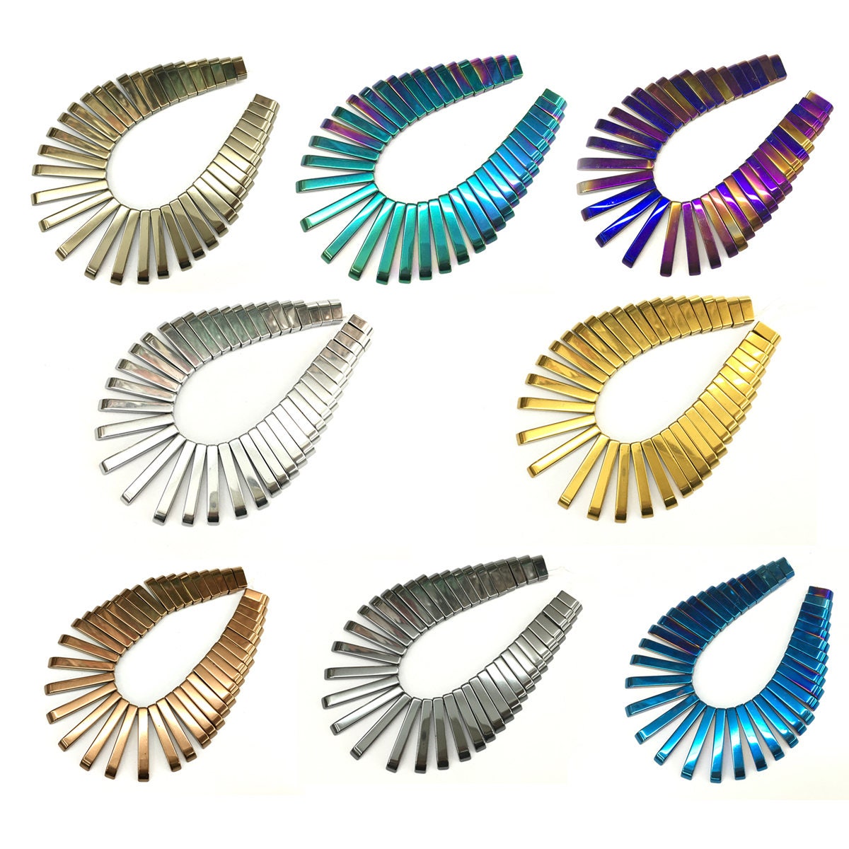 Guld hæmatit vedhæng, naturlig ædelsten, sten, pind vedhæng 11-30 mm