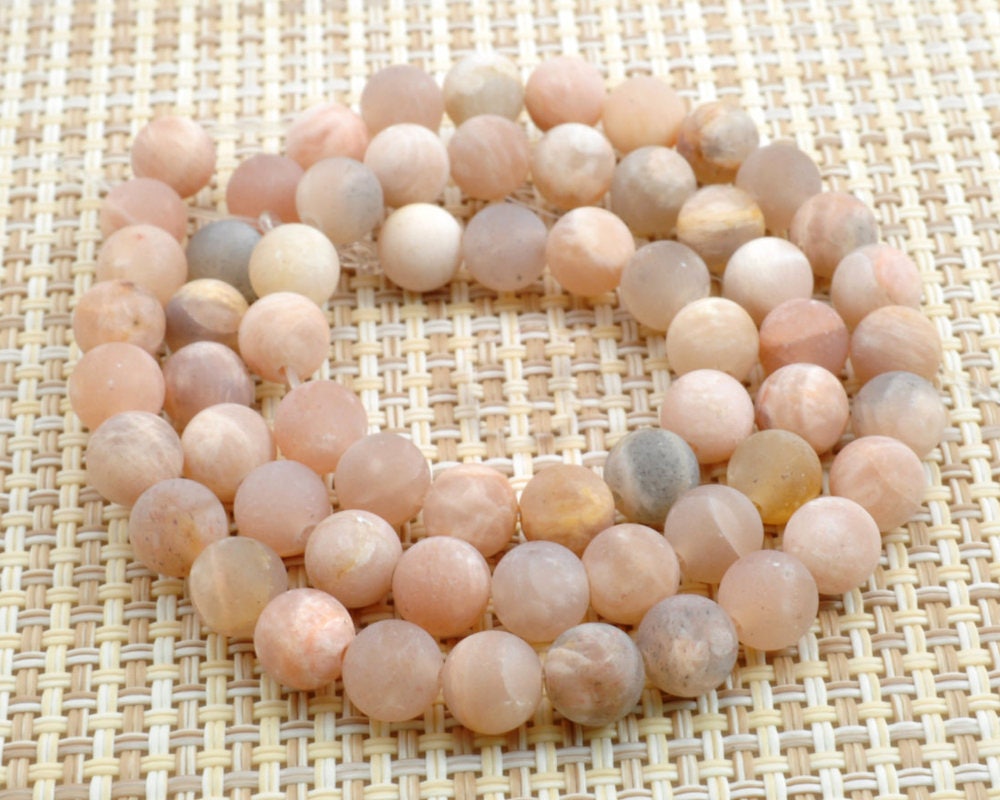 Sunstone matte perler 4mm 6mm 8mm 10mm 12mm 15''