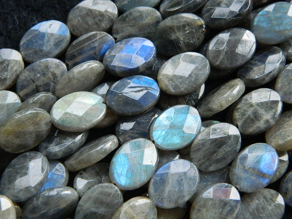 Labradorite Oval Faceted Beads 10x14mm 12x16mm 13x18mm 15''