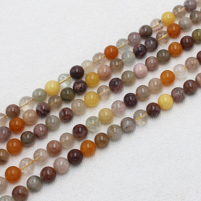 Rainbow Rutilated Crystal Quartz Beads 4mm 6mm 8mm 10mm 12mm 15''