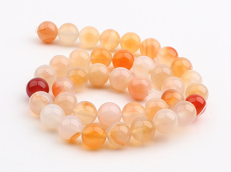 Perles de cornaline 4 mm 6 mm 8 mm 10 mm 12 mm 15''