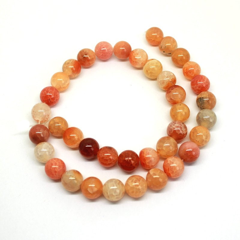 Cracked Carnelian Beads 6mm 8mm 10mm 12mm 15''