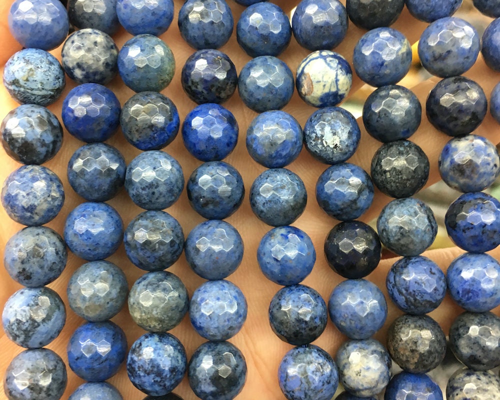 Dumortierite Faceted Beads 6mm 8mm 10mm 15''
