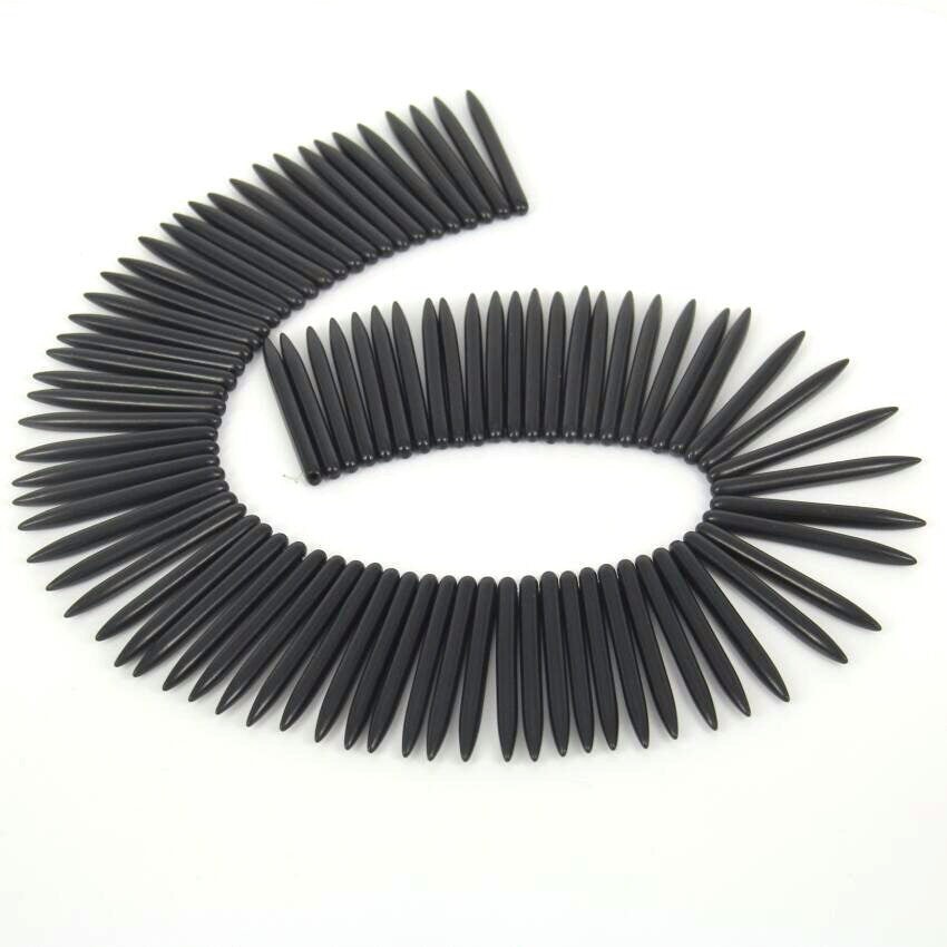 Ivory Black Howlite Turquoise Spike Pendant 20mm 25mm 30mm 35mm 40mm 50mm