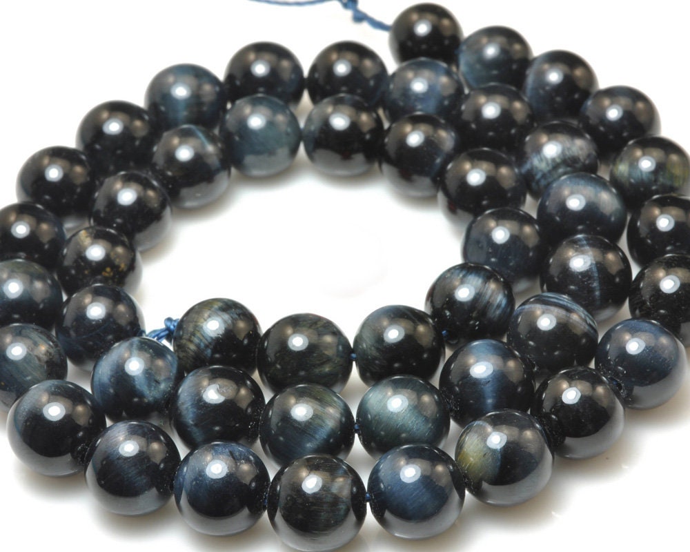 Perles en œil de tigre bleu jaune Lnk, pierres précieuses naturelles, 4 mm, 6 mm, 8 mm, 10 mm, 12 mm, 14 mm, 15 pouces