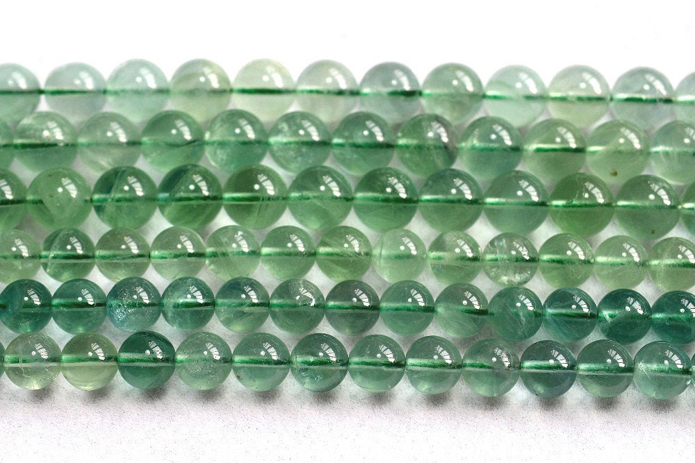 Perles de fluorite verte 6 mm 8 mm 10 mm 12 mm 15''