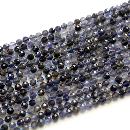 Iolite Faceted Beads 2mm 3mm 4mm 15''