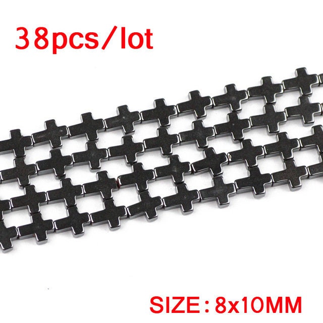 Hæmatitkors , naturlig ædelsten , sten 4x6mm 6x8mm 8x10mm 10x14mm 14x17mm