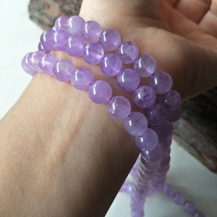 Genuine Purple Jade Beads 6mm 8mm 10mm