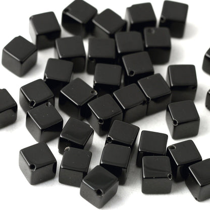 Black Onyx Cube Beads Natural Gemstone Beads 6mm 8mm 10mm 12mm 15''