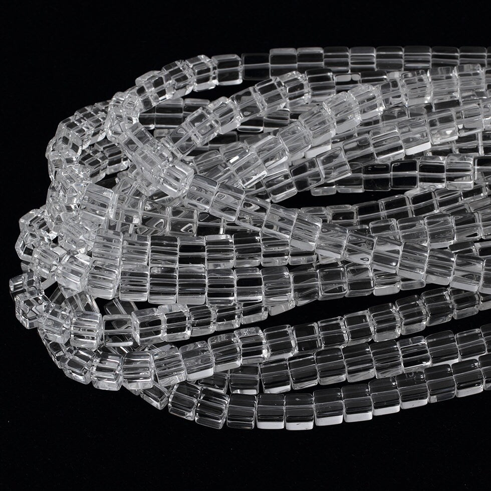 Genuine Crystal Quartz Cube Beads 4mm 6mm 8mm 10mm 12mm
