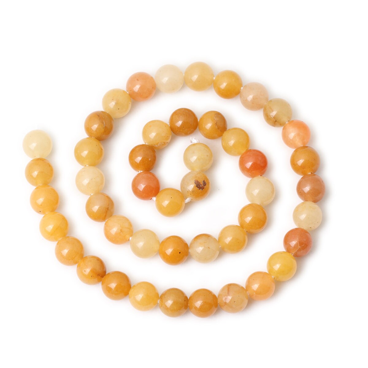 Mix Yellow Jade Beads 6mm 8mm 10mm 15''