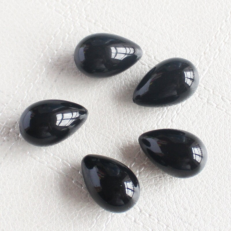 Perles de coquillage en forme de larme, semi-percées, 16 x 25 mm, 2 pièces