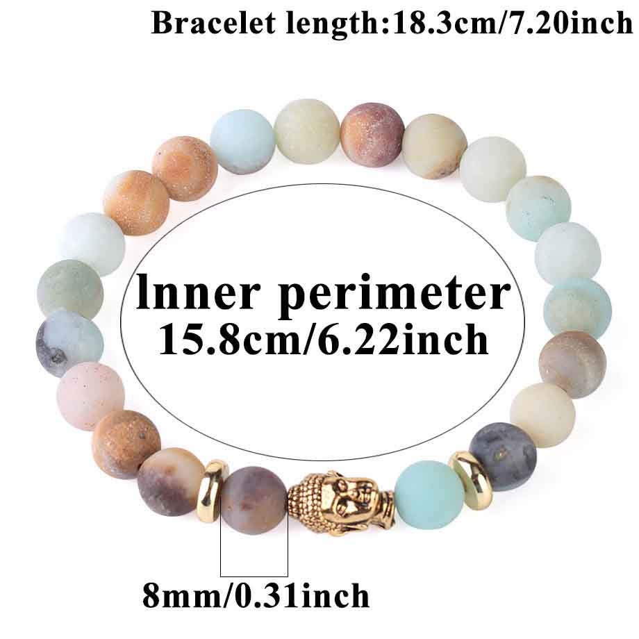Bracelets en amazonite mate 7''