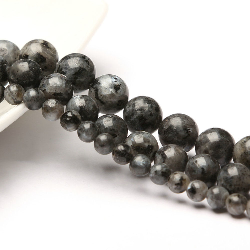 Sorte labradoritperler 4 mm 6 mm 8 mm 10 mm 12 mm 15''