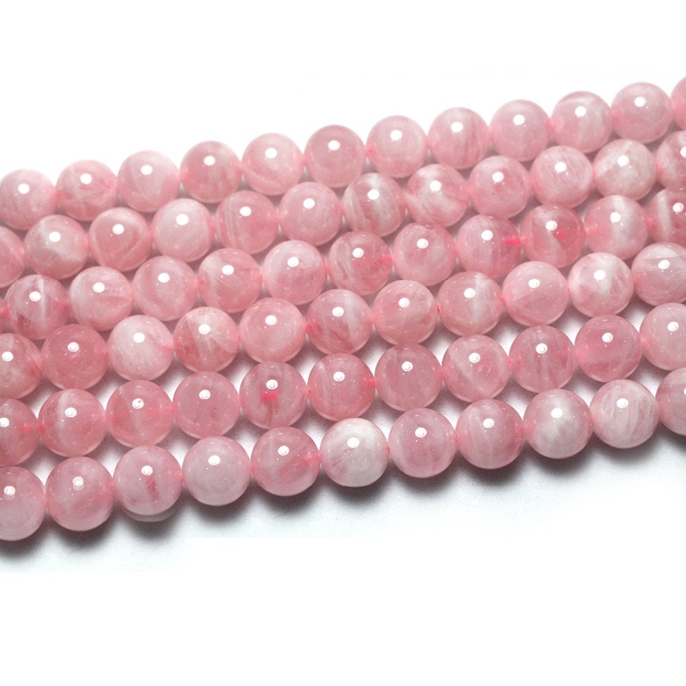 Madagascar Rose Quartz Beads Natural Gemstone Beads 6mm 8mm 10mm 15''