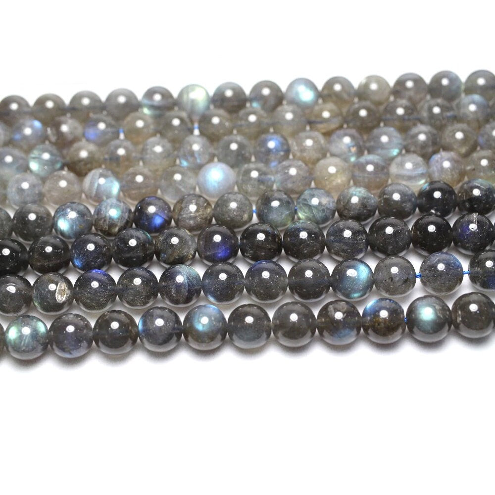 Genuine Labradorite Beads 4mm 6mm 8mm 10mm 15''