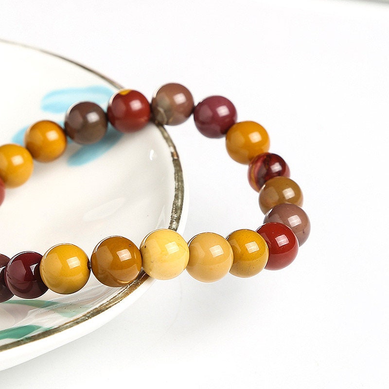 Mookaite Jasper Beads Bracelet 8''